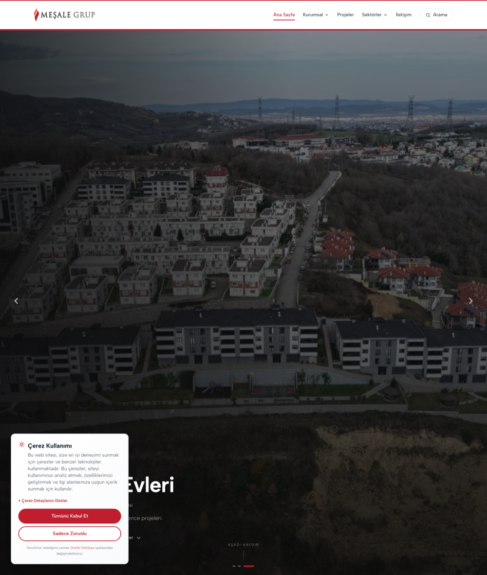 Meşale Grup website screenshot